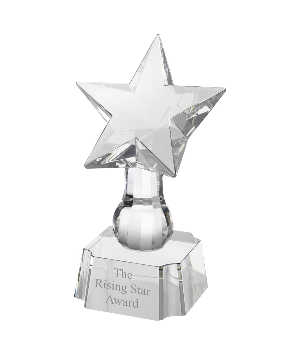 AC97 Engraved Optical Crystal Star Award